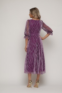 Rochie 'Adele' midi din tulle sidefat - Img 6