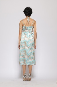 Rochie 'Calypso' furou satinată cu imprimeu - Img 5