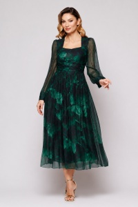 Rochie 'Dapfne' din mătase naturală imprimată - Img 4