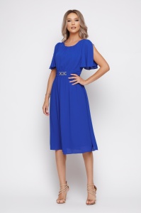 Rochie 'Estelle' albastru regal cu cataramă strălucitoare - Img 4