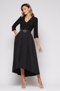 Rochie 'Freya' cu fustă amplă din tafta - Img 3