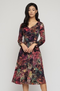 Rochie 'Isabelle' din jerse imprimat - Img 1
