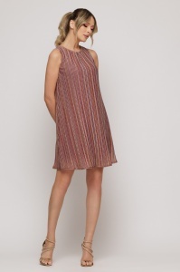 Rochie 'Sophie' plisată cu fir lurex irizat