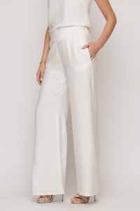 Compleu format din pantaloni, taior cu paiete fine și top ivory - Img 5