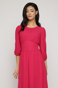 Rochie 'Loreen' fucsia evazată - Img 3