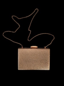 Clutch auriu glitter cu lanț detașabil - Img 4
