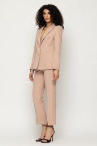 Pantaloni 'Gabrielle' roz pudrat conici - Img 3