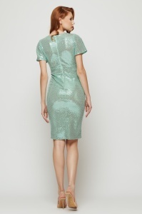 Rochie 'Anastasia' turquoise cu paiete - Img 3