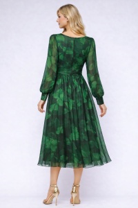 Rochie 'Dapfne' din mătase naturală imprimată - Img 4