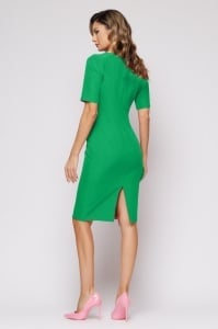 Rochie 'Grace' verde cu decupaj - Img 2