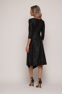Rochie 'Kendra' asimetrică din jerse texturat - Img 5