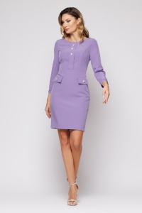 Rochie 'Layla' lavandă cu clape - Img 2