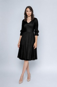 Rochie neagră din mătase naturală