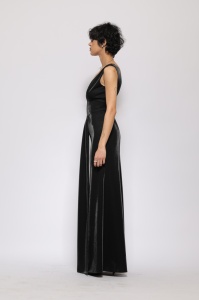 Rochie 'Nemesi' lungă din lurex cu eșarfă - Img 6