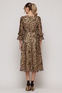 Rochie 'Selina' midi cu imprimeu animal print - Img 4