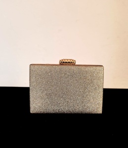Clutch auriu glitter cu lanț detașabil - Img 1