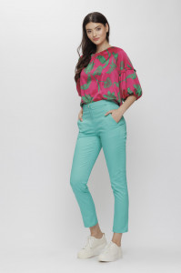 Pantaloni 'Nicolly' verde mentă pană - Img 2