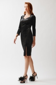 Rochie 'Elya' din catifea cu efect irizat - Img 3