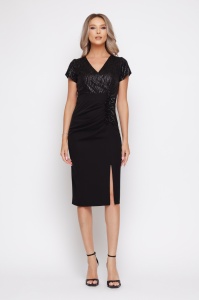 Rochie 'Josephine' cu fronseuri și tulle sidefat - Img 2