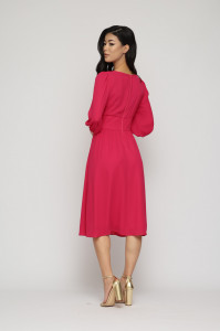 Rochie 'Loreen' fucsia evazată - Img 5