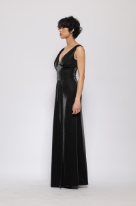 Rochie 'Nemesi' lungă din lurex cu eșarfă - Img 4