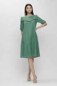 Rochie 'Priscilla' verde cu cordon detașabil - Img 2