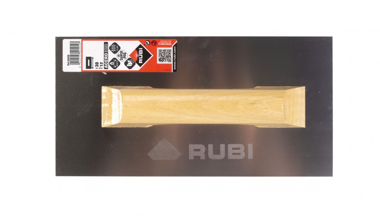 Gletiera dreapta, otel cu maner din lemn, 30cm - RUBI-65950 - 2 | YEO