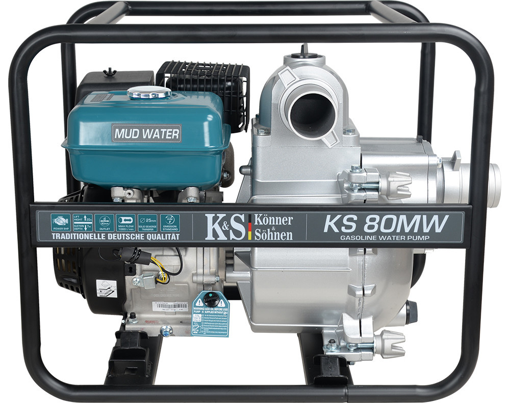 Motopompa pentru apă contaminată puternic 3 - 1000 l / min - Konner & Sohnen - KS-80MW