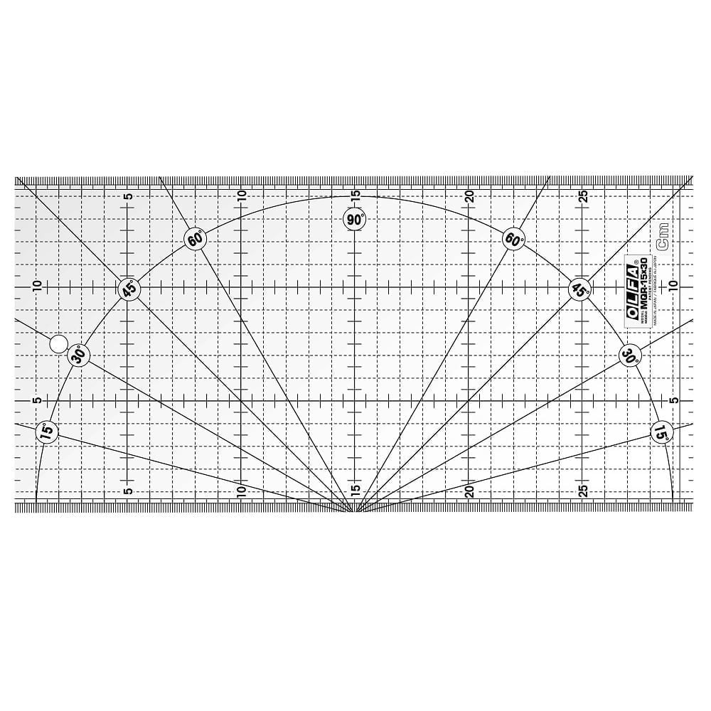 MQR 15x30 cm - rigla gradata patchwork. Olfa-Japonia