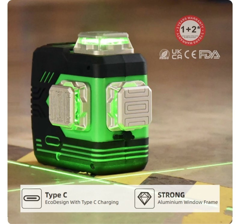 Nivela Laser Verde 3D - 360°, cu autonivelare - Beiter BART-3DG PRO - 1 | YEO