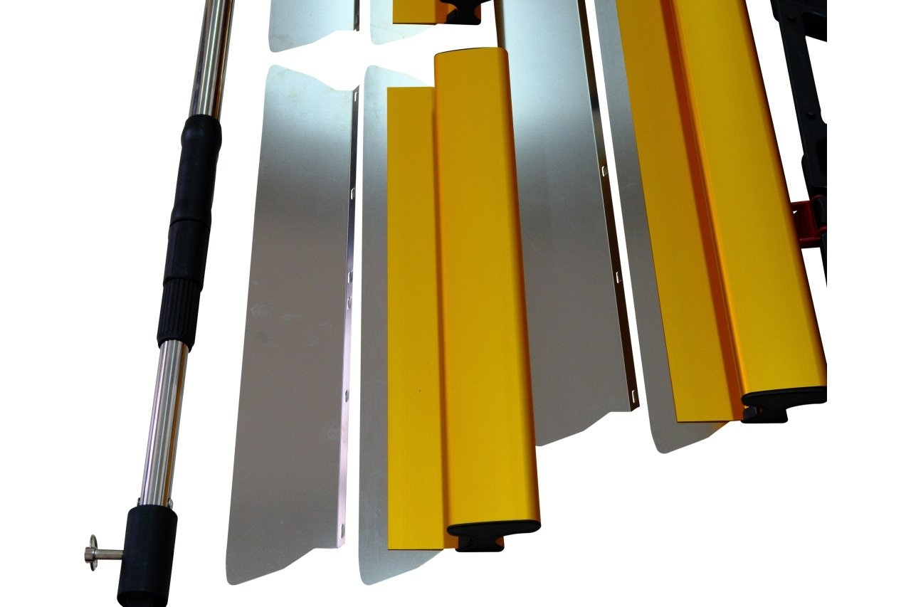 Set de gletiere profesionale Heavy-Duty aluminiu 30, 50, 80 (cm) x 3,5mm cu maner extensibil si cutie de transport - CNO-GHD853SET - 2 | YEO