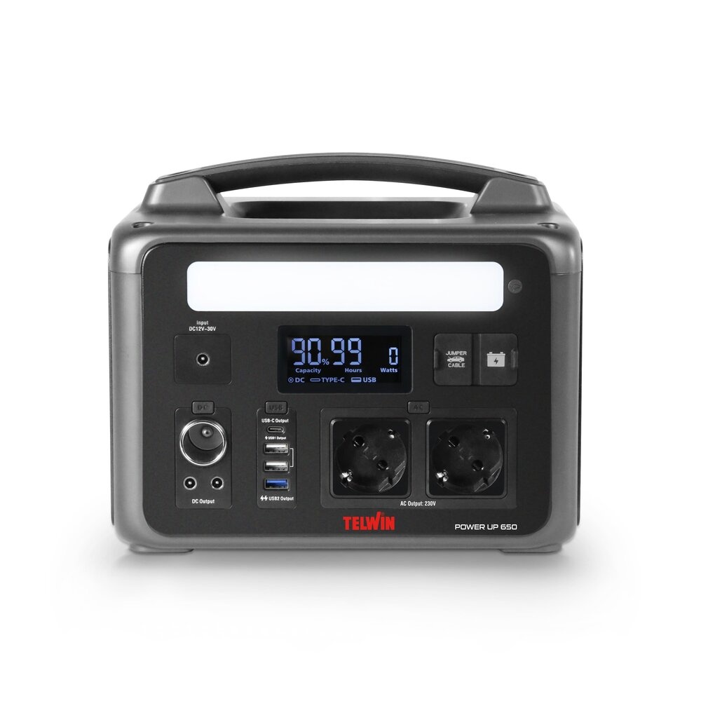 Acumulator portabil pentru incarcare electrica, LiFePO4, Power Station POWER UP 650 - 600W, 640Wh - TELWIN - 2 | YEO