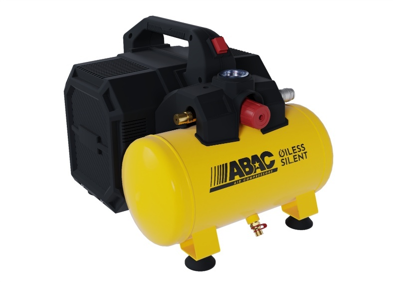 Compresor de aer cu piston fara ulei, silentios - 0.55 kW, 110 L/min, 8 bari - Rezervor 6 Litri - ABAC-START-XT-SIL-07 — imaginea 5