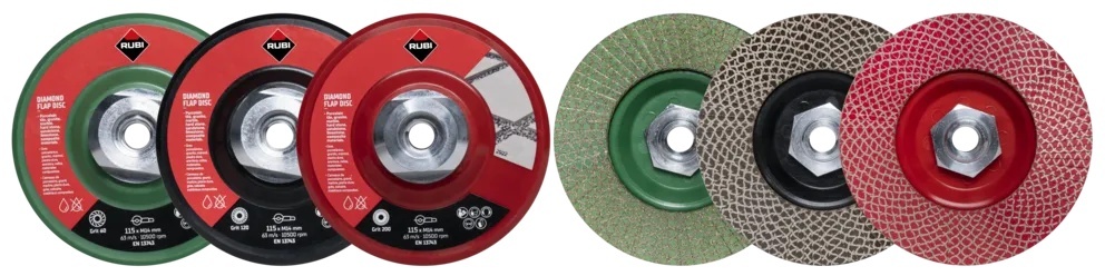 Disc lamelar diamantat pt. slefuit granit, gresie, portelan, sticla - #100/120, Ø125mm, M14 - RUBI-32938 - 2 | YEO