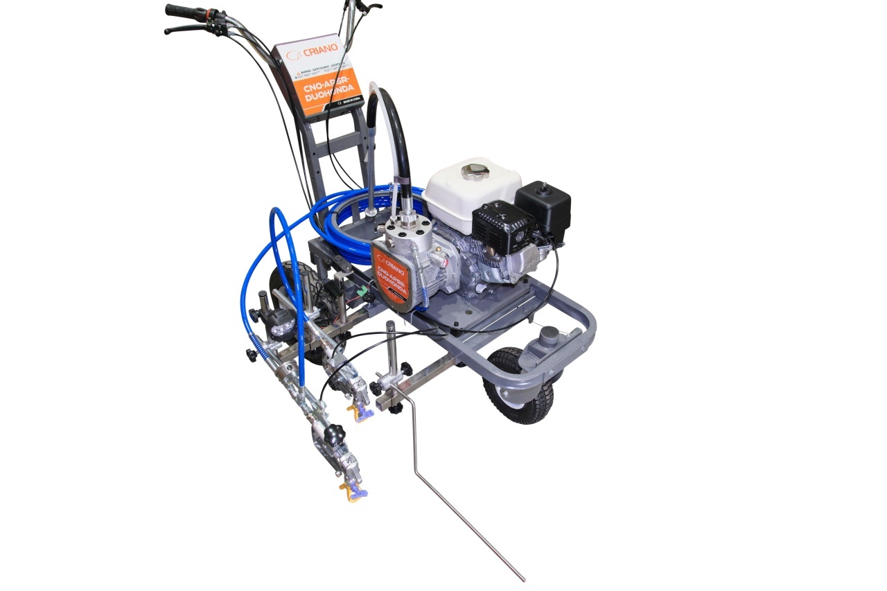 Echipament airless pentru trasat marcaje rutiere - Complet Echipat - 1/4", 2 pistoale, 1.8L/min, 5.5hp Honda - CNO-APSR-Duo-Honda - imagine 4