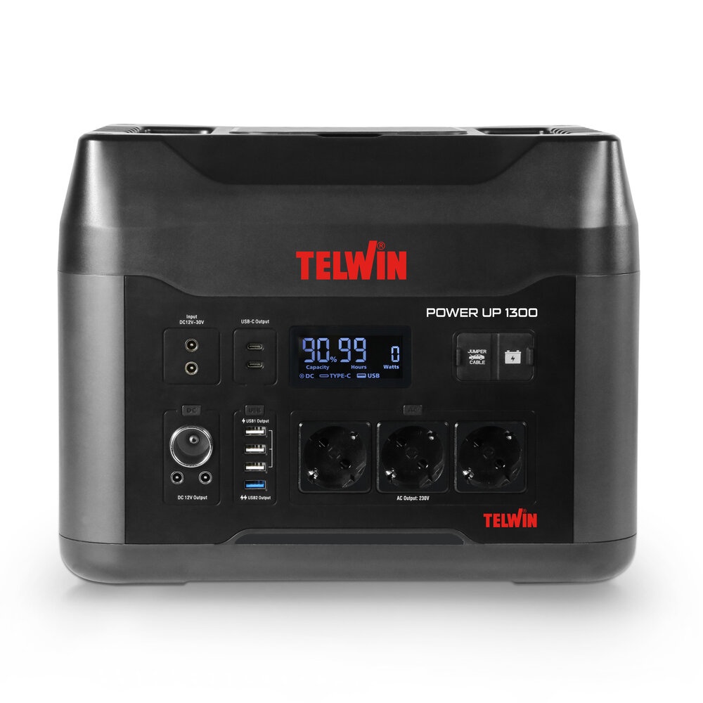 Acumulator portabil pentru incarcare electrica, LiFePO4, Power Station POWER UP 1300 - 1000W, 1280Wh - TELWIN