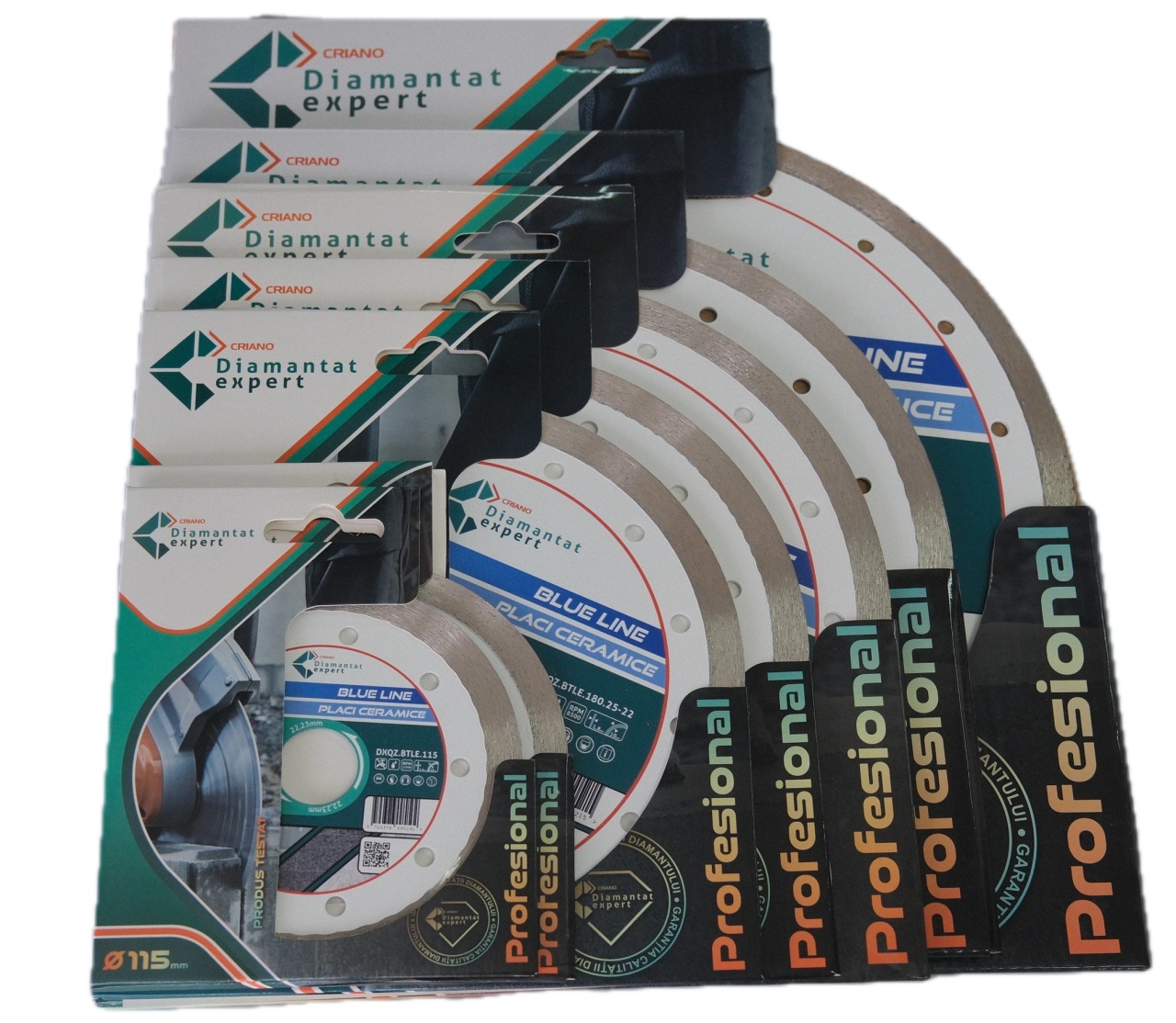Disc DiamantatExpert pt. Ceramica, Gresie Portelanata de Duritate Medie, Placi 230x25,4/22.23(ring) (mm) taiere uscata sau umeda, Blue Line Profesional - DXQZ.BTLE.230.25-22 - 3 | YEO