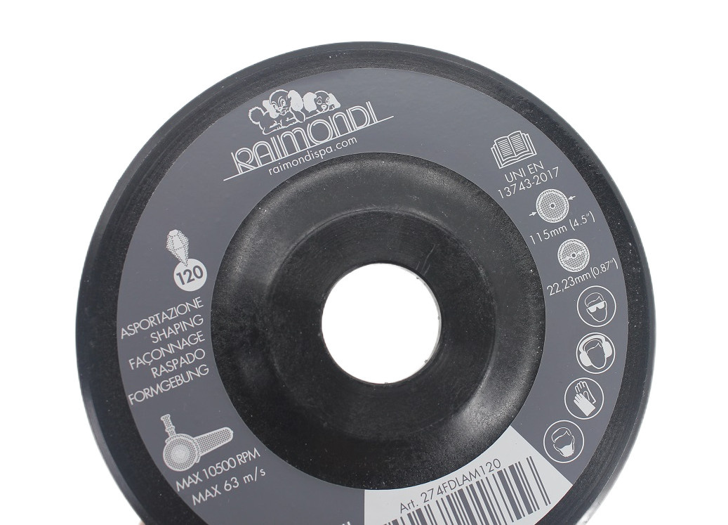 Disc lamelar pt. slefuit placi, gran. 120, Ø115mm - Raimondi-274FDLAM120