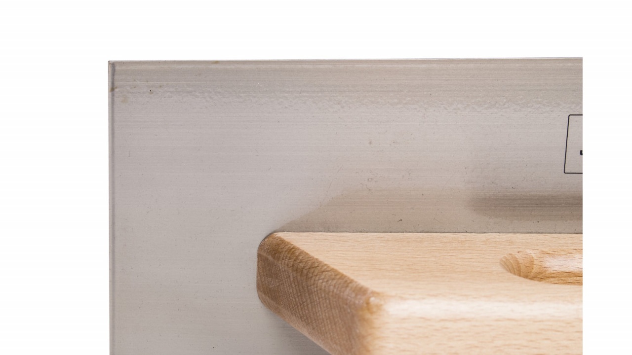 Gletiera dreapta, INOX cu maner din lemn, 30cm - RUBI-65960 - 3 | YEO