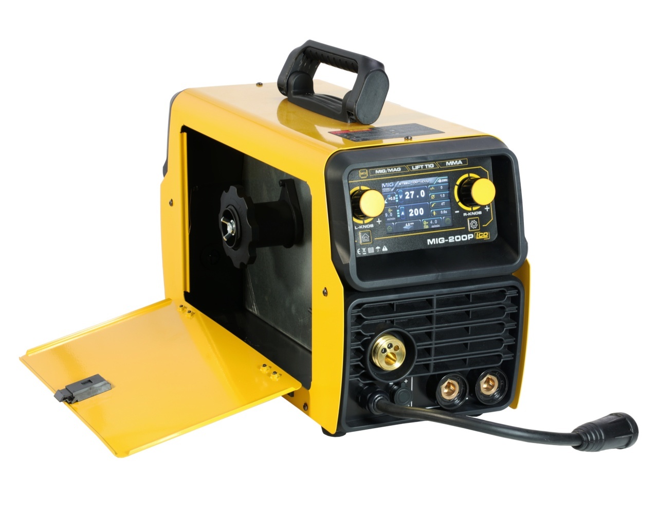 ProWELD MIG 200P LCD Synergetic Pulse & Double Pulse, MIG/MAG, TIG, MMA, Oțel, Inox, Aluminiu, Fontă, 200A - 2 | YEO