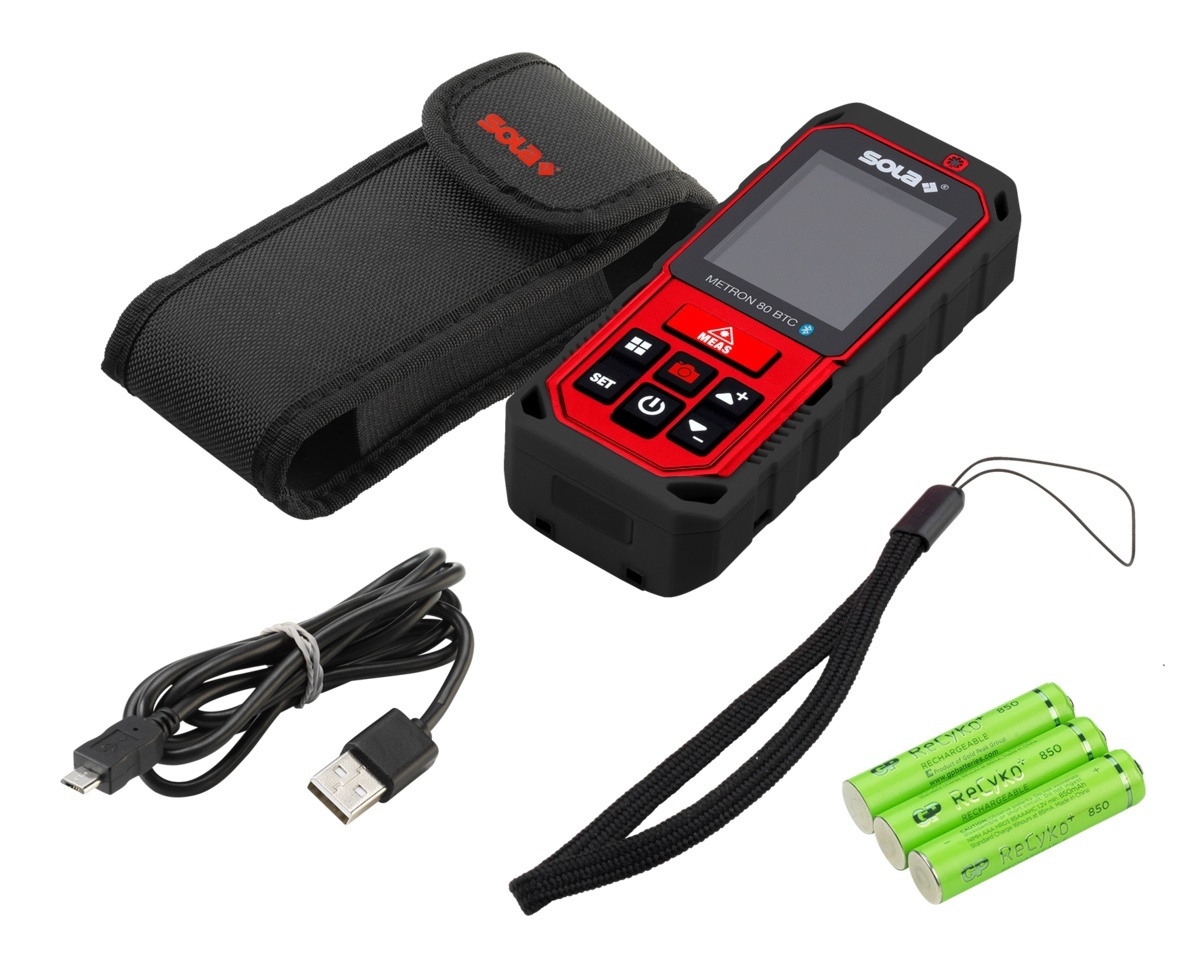 Telemetru cu laser roșu & Bluetooth/Camera - 80m, METRON 80 BTC - Sola-71029101 — imaginea 7