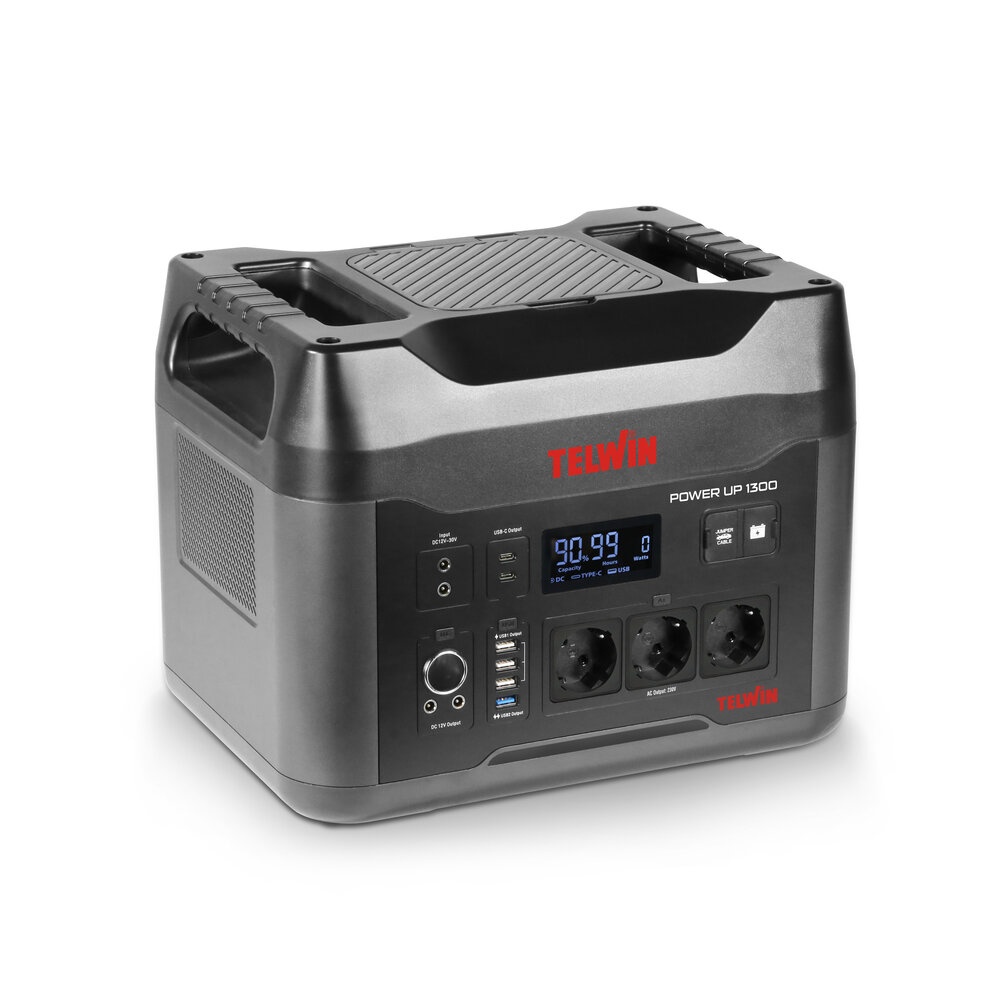 Acumulator portabil pentru incarcare electrica, LiFePO4, Power Station POWER UP 1300 - 1000W, 1280Wh - TELWIN - 1 | YEO