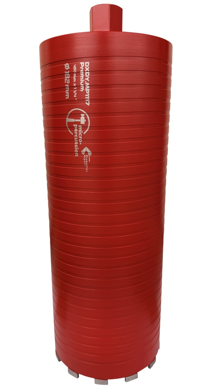 Carota diamantata cu micro-percutie pt. beton armat diam. 182 x 450 (mm) - Super Premium - DXDY.MP1117.182