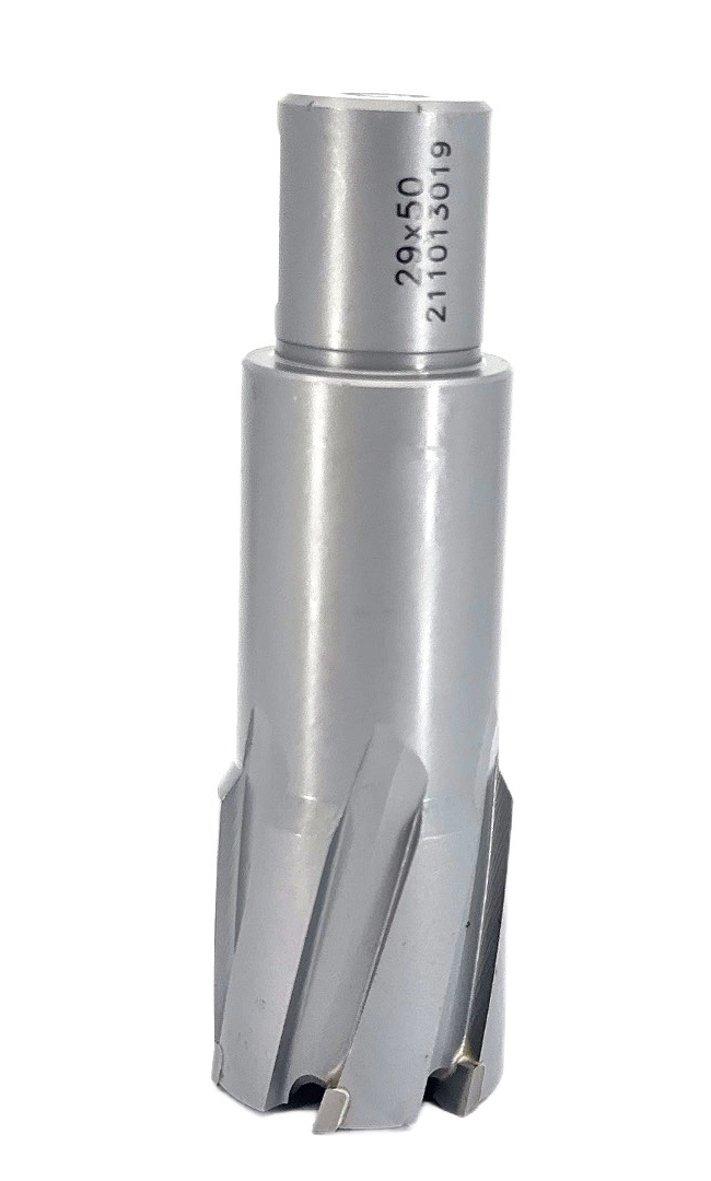 Carota pt. otel din carbura de tungsten, ⌀ 28mm, h=50mm, cu prindere Weldon - DXDY.P-TCT-50.28.W — imaginea 7