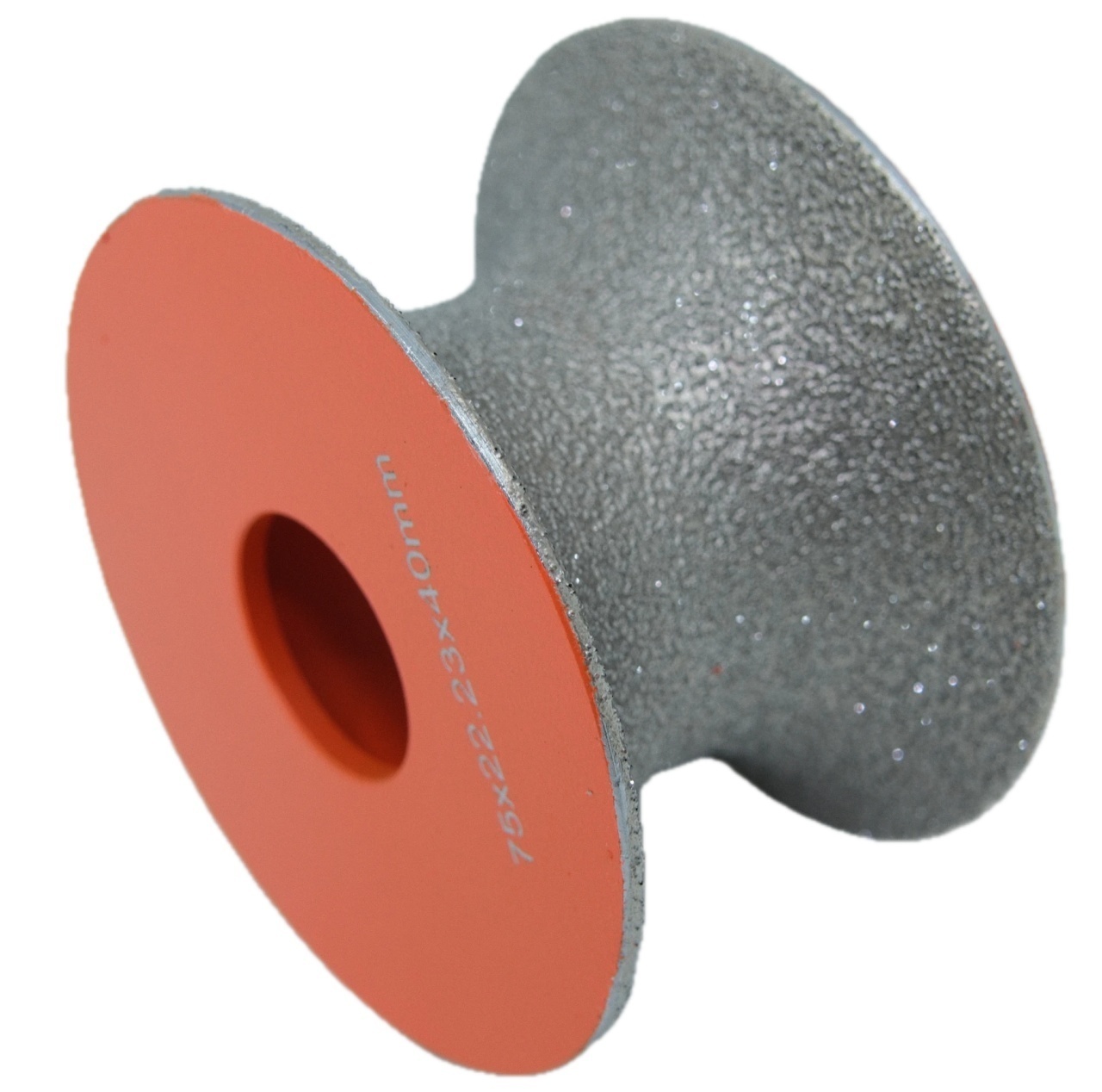 Freza diamantata pentru profilare granit, marmura, gresie Profil Semicerc Full Bullnose exterior, R-20mm, ∅75x22,23mm - DXDY.FPP.BN40 - imagine 4