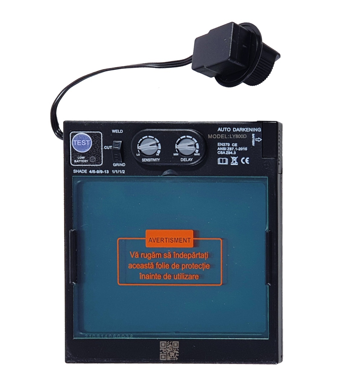 ProWELD Ecran cu filtru optic si cristale lichide pentru masca sudura automata LY-800D, Clasa 1112, 132x114mm - 1 | YEO