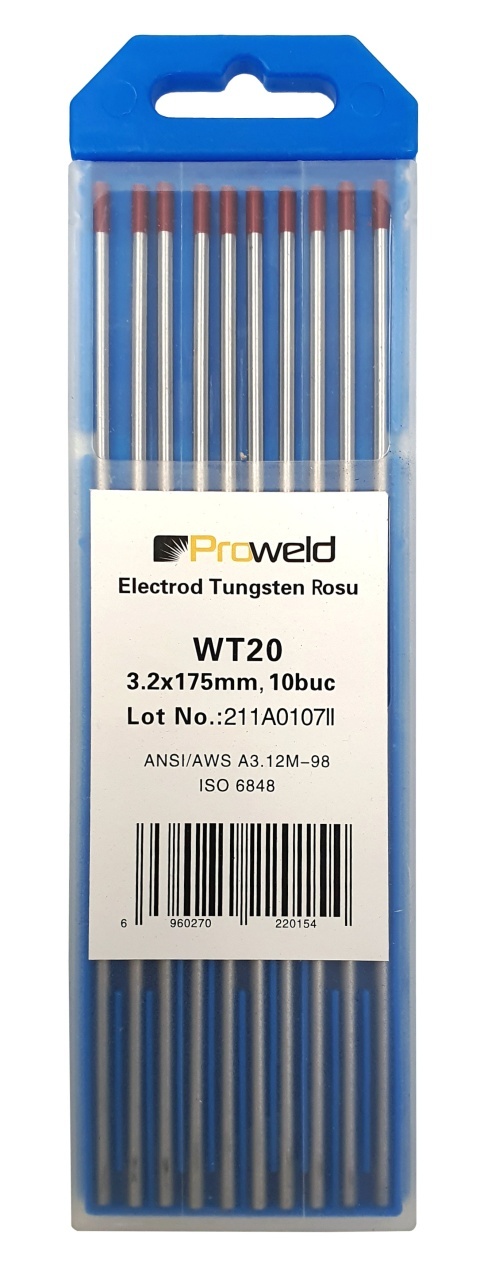 ProWELD WT20 Electrozi tungsten rosu, 3.2x175mm, 10buc - 1 | YEO