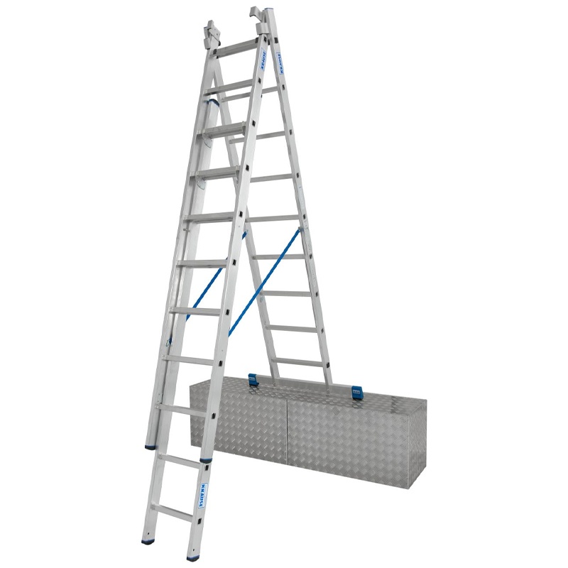 Scara multifunctionala cu functie de egalizare din aluminiu Stabilo, 3x9 trepte
