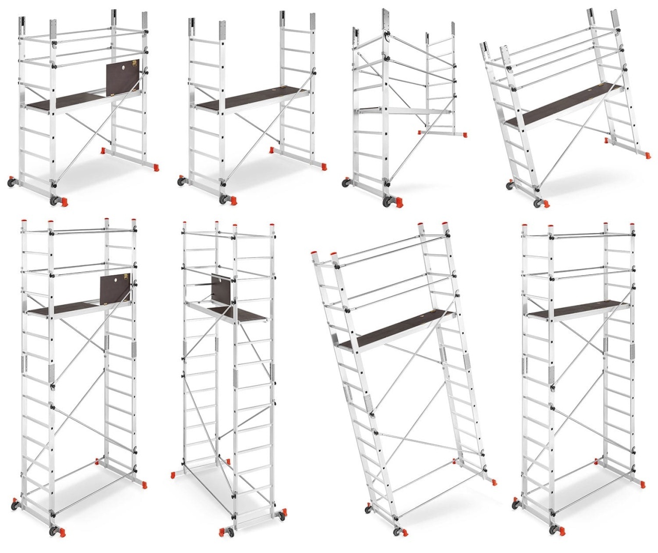 Schela aluminiu mobila 2x2(m), inaltime 4m, platforma 1,6x0,45(m), max. 150kg - CNO-SME-ADDY5M — imaginea 7