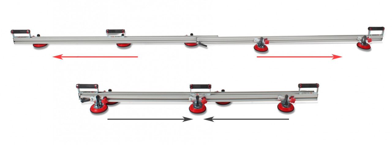 Sistem de transport cu ventuze pt. placi de dimensiuni mari, 320cm, 60kg, Slim Easy Trans - RUBI-18910